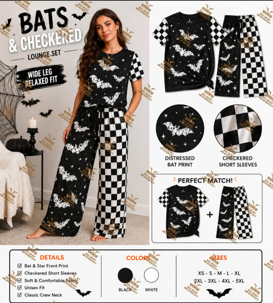 Adult Halloween Lounge Set – Short Sleeve Top & Matching Pants