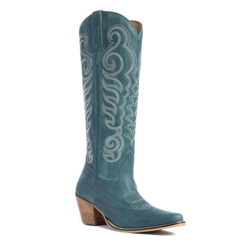 Nalejandra Boots in Deep Turquoise