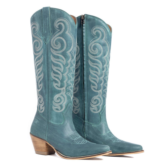 Nalejandra Boots in Deep Turquoise