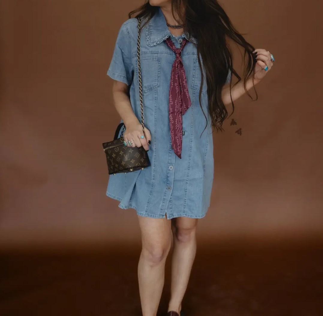 High plains denim dress