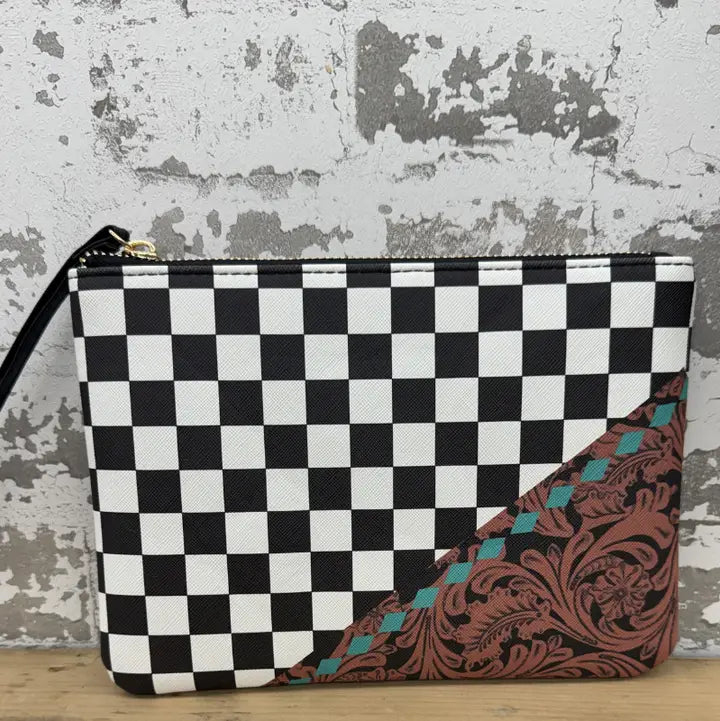 Cowgirl Check Cosmetic Bag