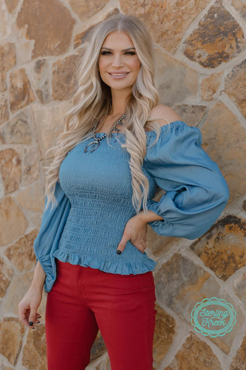 Denim Darling Light Blue Top - XS