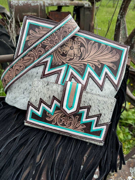 Turquoise Outlaw Purse & wallet set