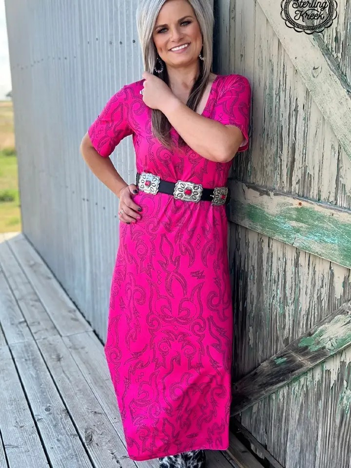 COWGIRLS LIKE US MAXI DRESS - L